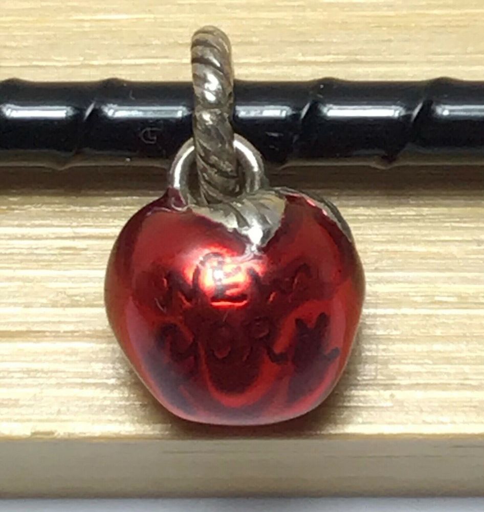 Brighton NY Love New York Red Enamel Big Apple / Dangle Bead for Charm Bracelet